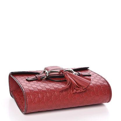 Gucci Soft Microguccissima Mini Emily Chain Shoulder Bag Rosso 4 of 11