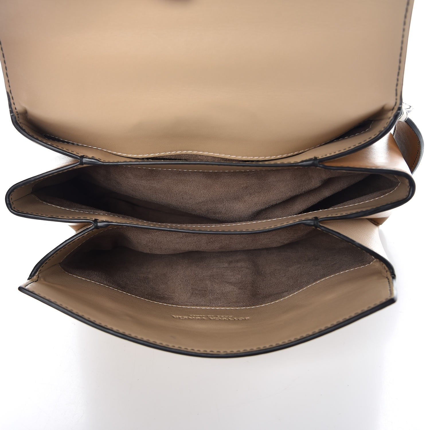 Bottega Veneta Nappa Small Bicolor Piazza Bag Mink 5 of 8