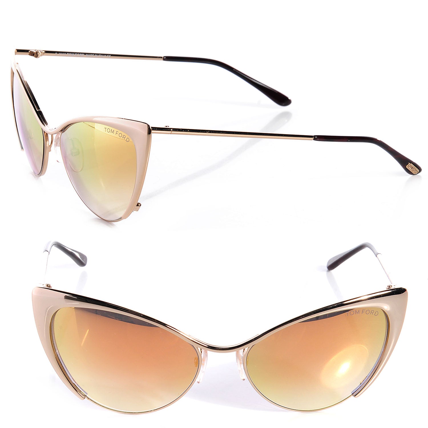 Tom Ford Nastasya Cat Eye Sunglasses TF304 Rose Gold 1 of 8