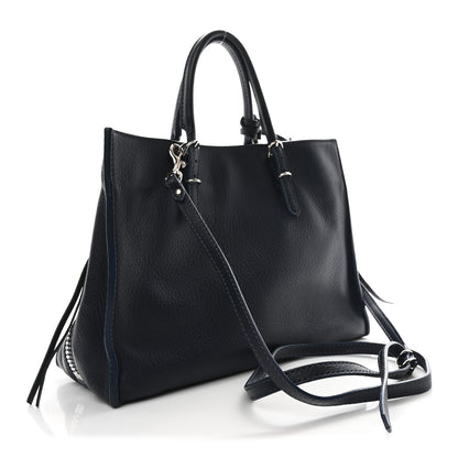 Balenciaga Veau Papier A6 Zip Around Tote Bleu Profond 4 of 13