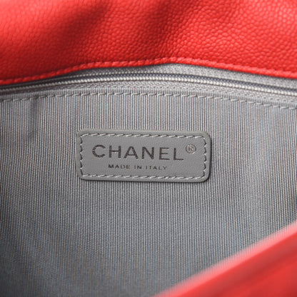 Chanel Caviar Quilted Medium French Riviera Flap Red 6 of 12
