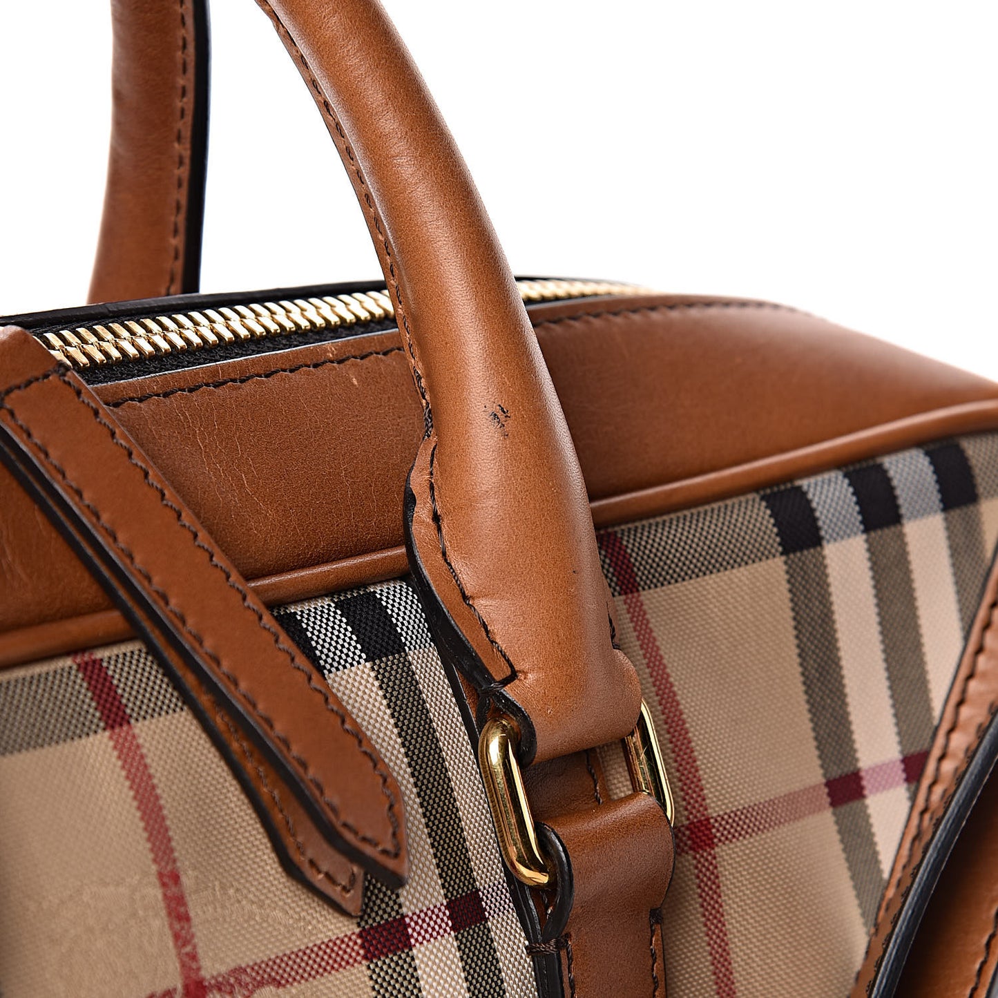 Nylon Horseferry Check Newburg Briefcase Tan