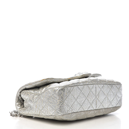 Chanel Calfskin Mirror CC Crackled Flap Silver 4 of 12