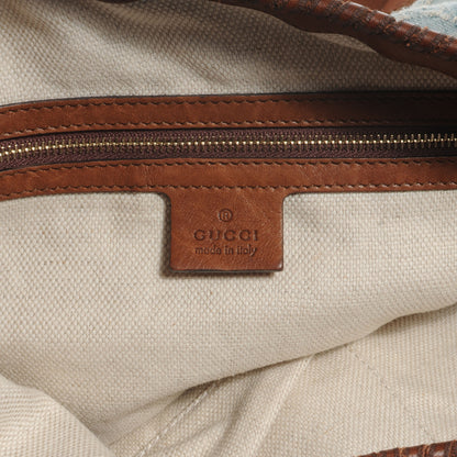 Gucci Blue Denim Jackie Monogram Hobo 6 of 7