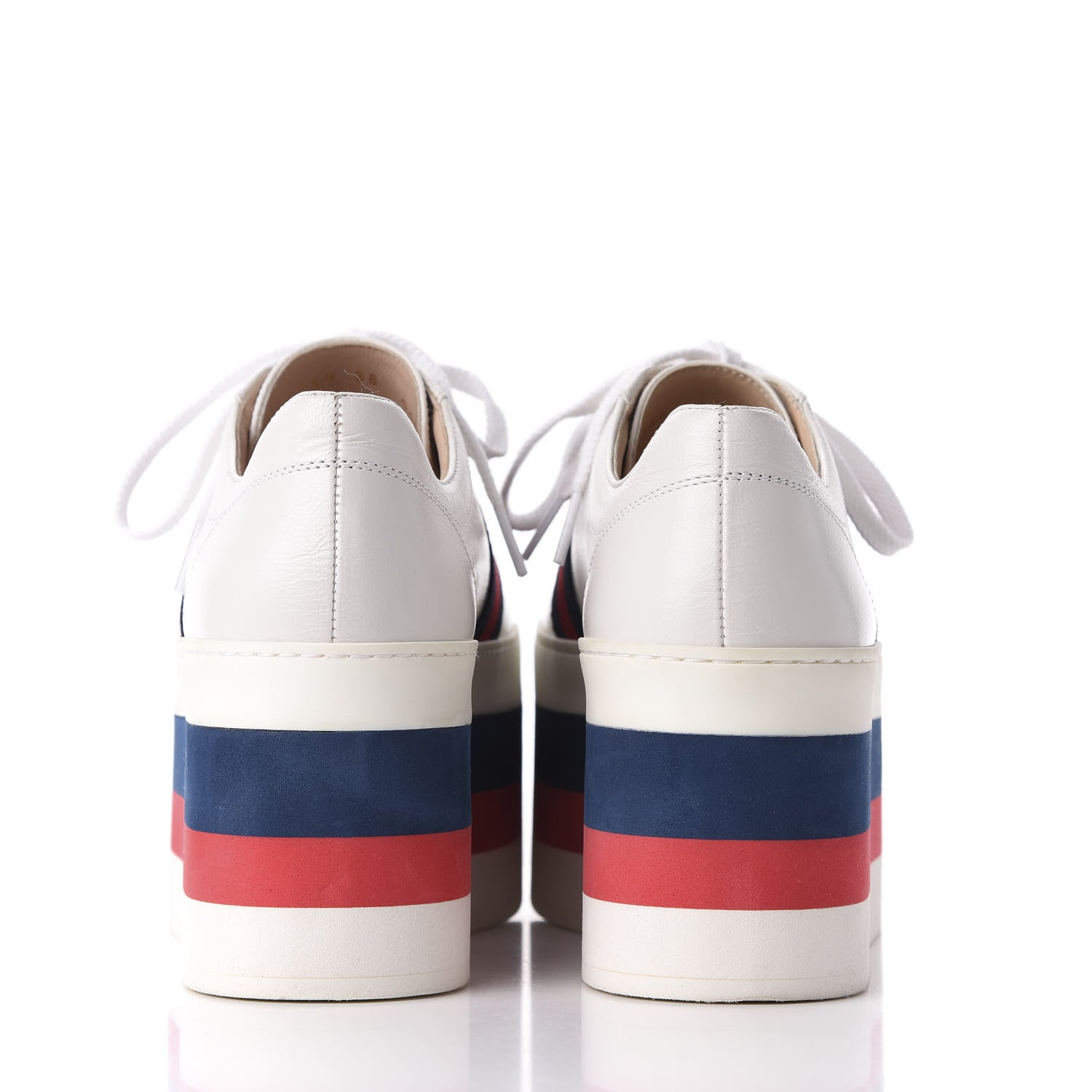 Gucci Calfskin Peggy Platform Sneakers 38 White 6 of 9