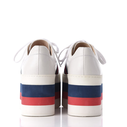 Gucci Calfskin Peggy Platform Sneakers 38 White 6 of 9