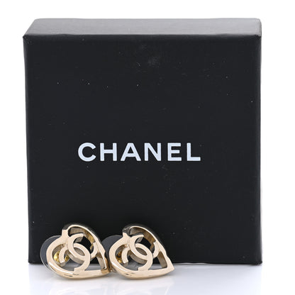 Chanel Metal CC Heart Coco In Love Earrings Gold 5 of 5