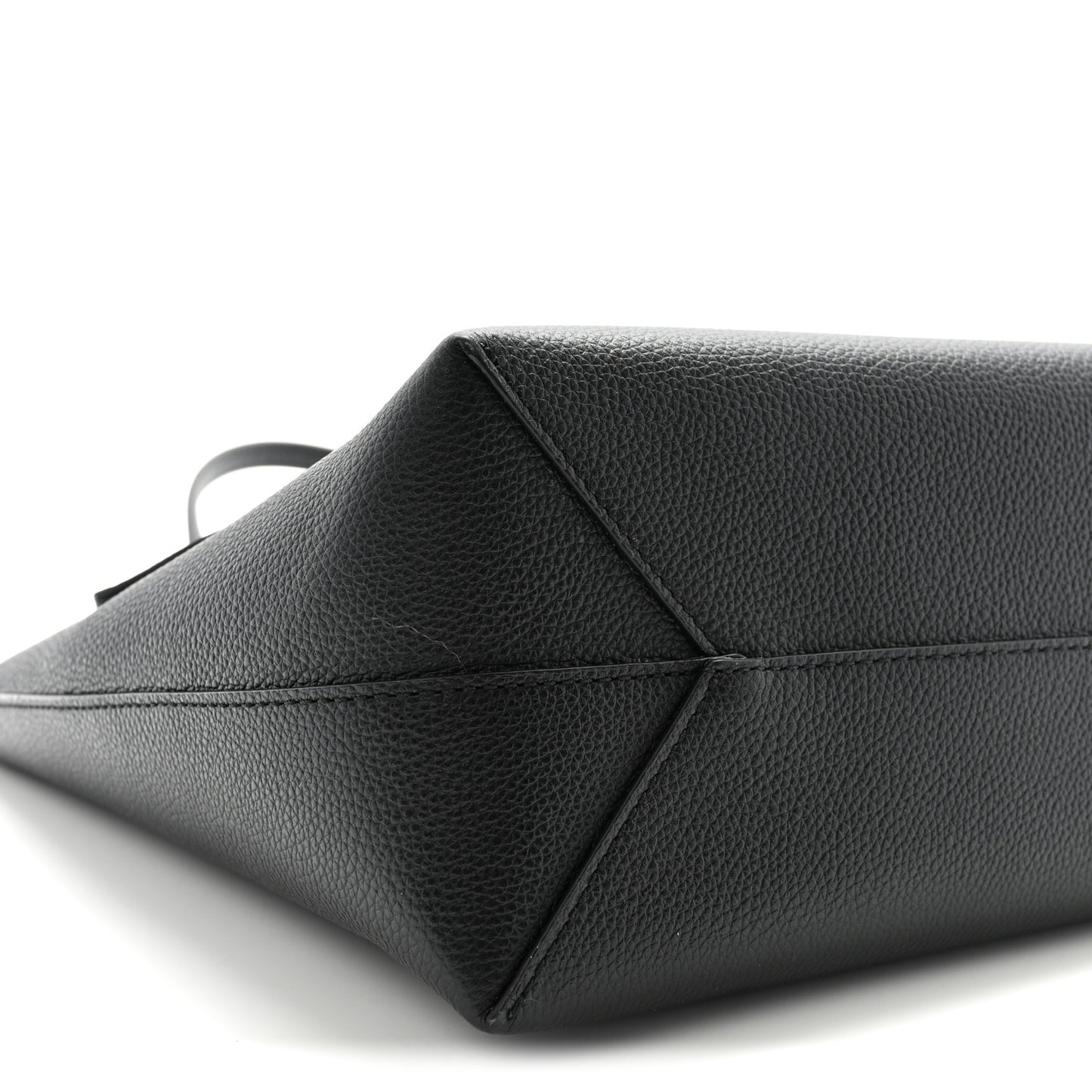 Grained Calfskin Mini Himmel Shopper Tote Black