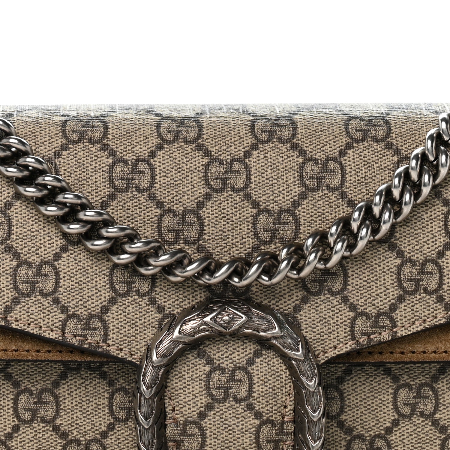 Gucci GG Supreme Monogram Small Dionysus Shoulder Bag Taupe 8 of 10