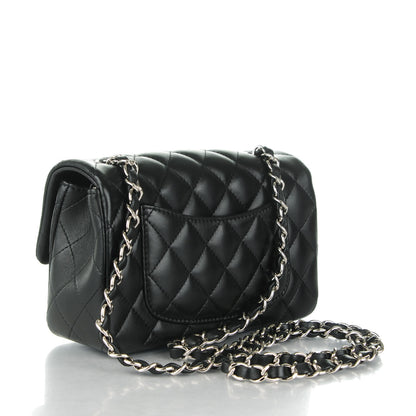 Chanel Lambskin Quilted Mini Rectangular Flap Black 3 of 8