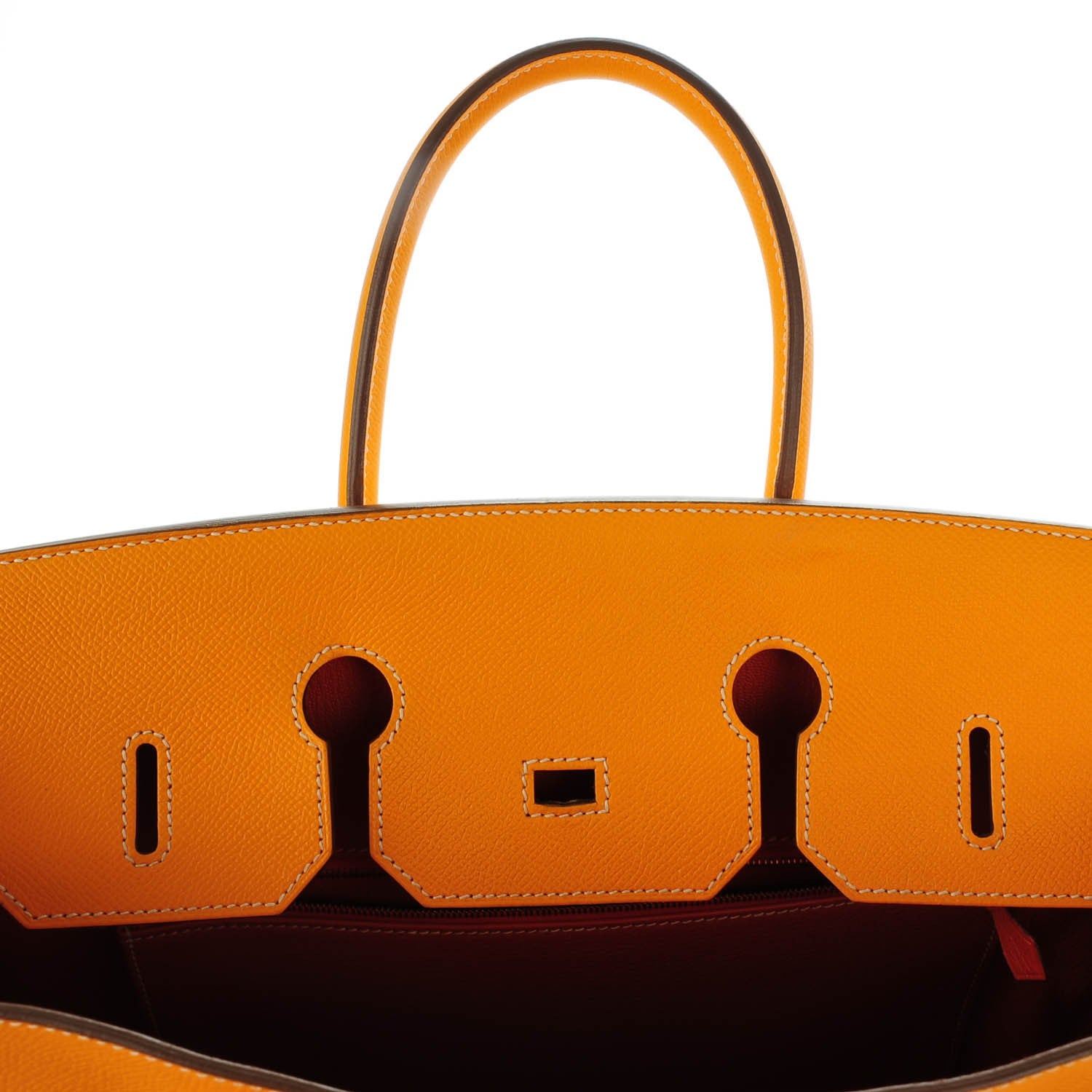 Hermes Epsom Candy Birkin 35 Jaune D'Or Feu 5 of 26