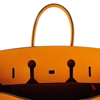 Hermes Epsom Candy Birkin 35 Jaune D'Or Feu 5 of 26