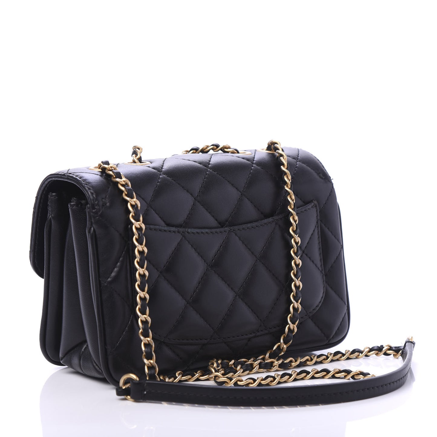 Lambskin Quilted Small Coco Vintage Flap Black