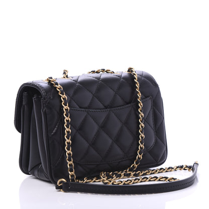 Chanel Lambskin Quilted Small Coco Vintage Flap Black 4 of 12