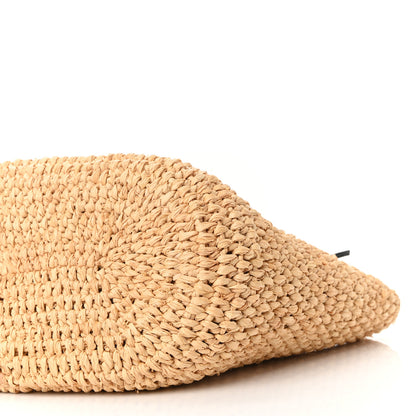 Balenciaga Raffia Calfskin Panier Basket Tote Natural 9 of 9