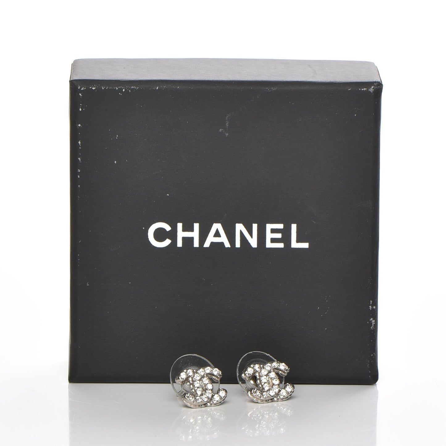 Crystal CC Earrings Silver
