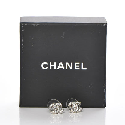 Chanel Crystal CC Earrings Silver 5 of 5
