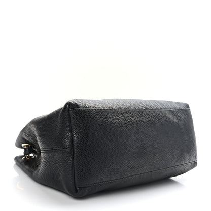 Gucci Pebbled Calfskin Medium Soho Chain Shoulder Bag Black 4 of 9