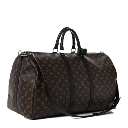 Louis Vuitton Monogram Macassar Keepall Bandouliere 55 3 of 24