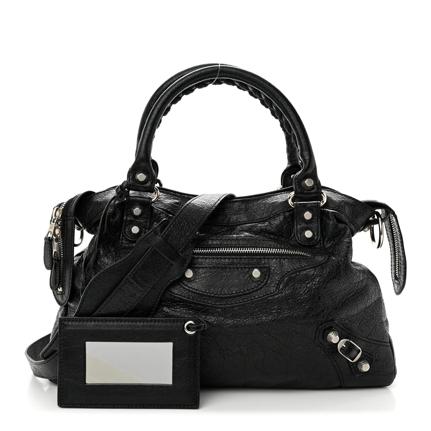 Agneau Giant 12 Silver Hardware Town Black