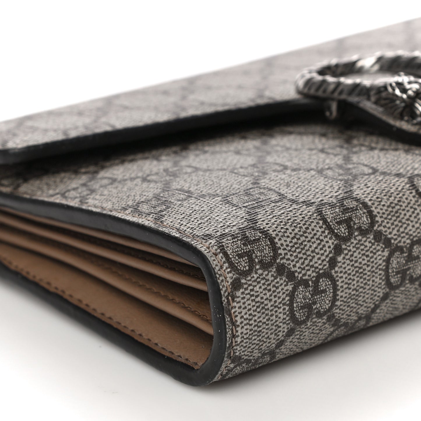 GG Supreme Monogram Mini Dionysus Chain Wallet Beige Taupe