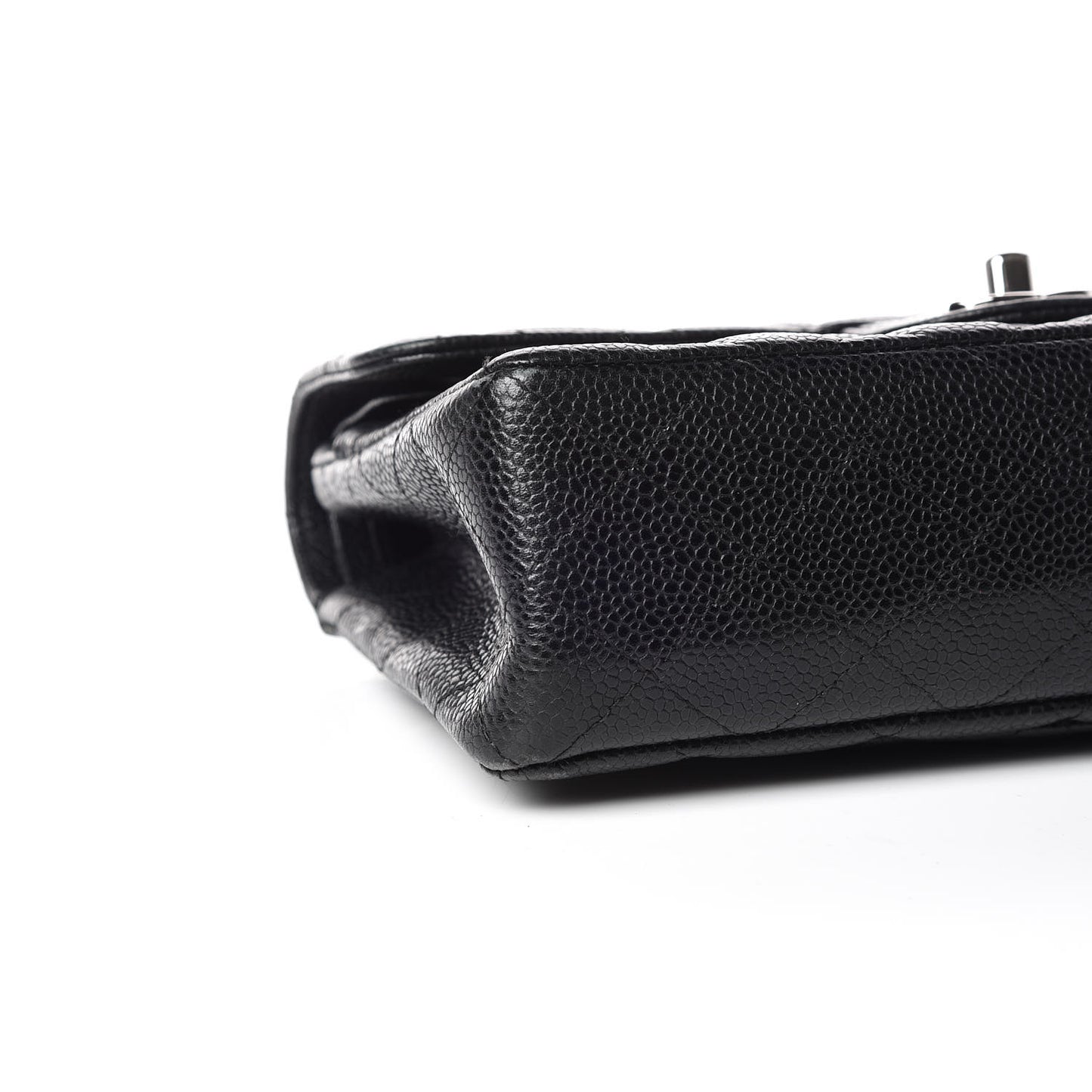 Caviar Quilted Small Double Flap Black
