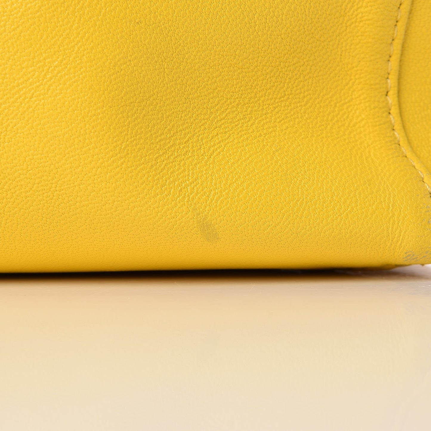 Lambskin Vertical Bi-Cabas White Sun Yellow