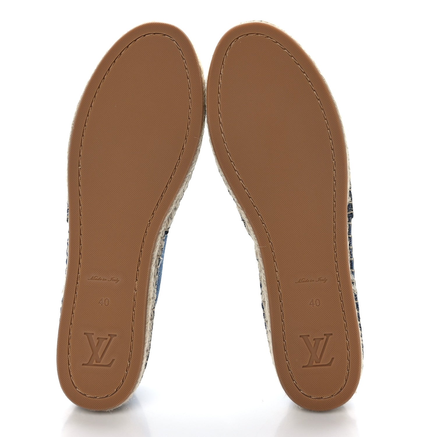 Louis Vuitton Monogram Denim Starboard Espadrille Flats 40 Blue 5 of 8