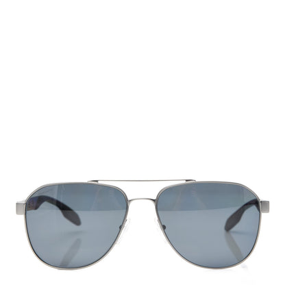 Prada Aviator Sunglasses SPR 51R Silver 2 of 8