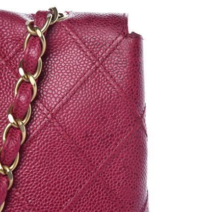 Chanel Caviar Diamond Stitched Shoulder Bag Dark Pink 15 of 15