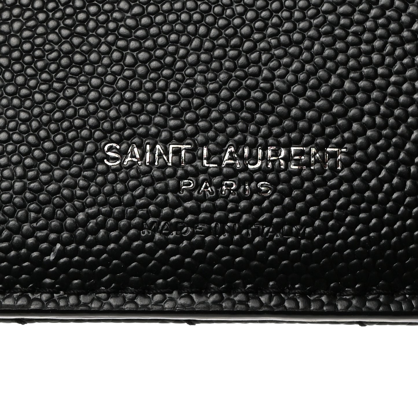 Grain De Poudre Matelasse Chevron Monogram Zipped Two-Part Wallet Black