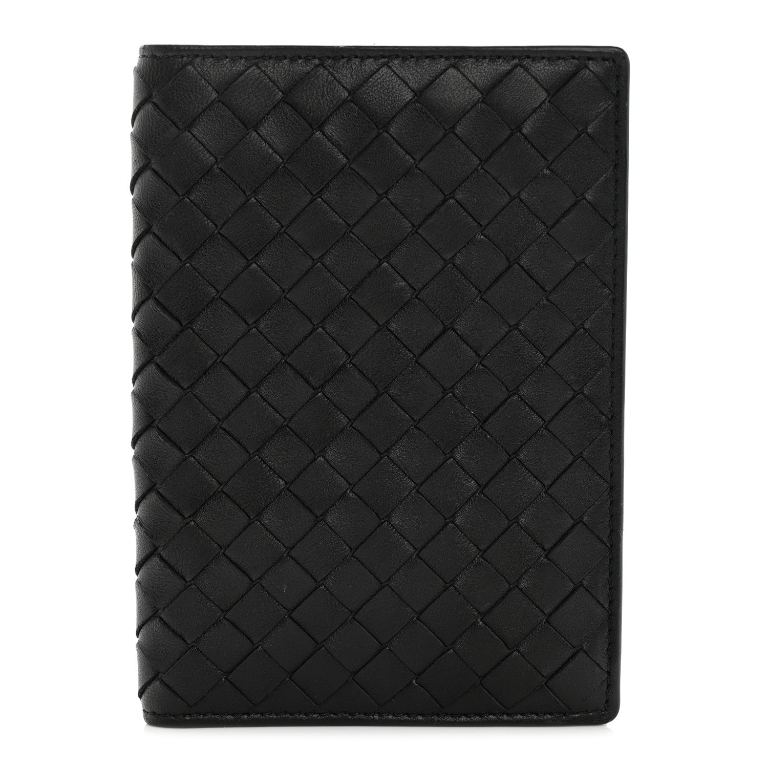 Bottega Veneta Nappa Intrecciato Passport Case Black 1 of 7