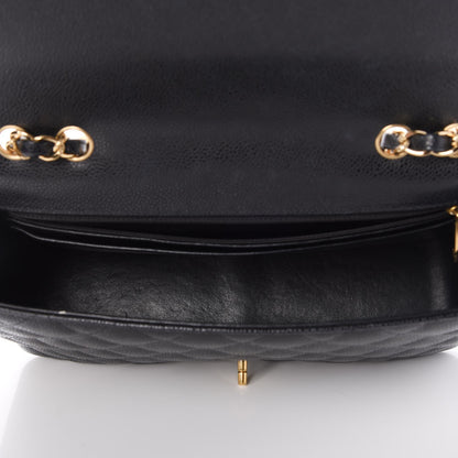 Chanel Caviar Quilted Jumbo Single Flap Black 5 of 15