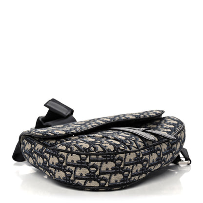 Christian Dior Oblique Mens Saddle Bag Blue 4 of 14