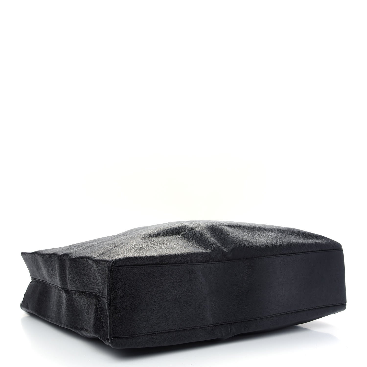 Balenciaga Calfskin Logo Shopping L Tote Black White 4 of 9