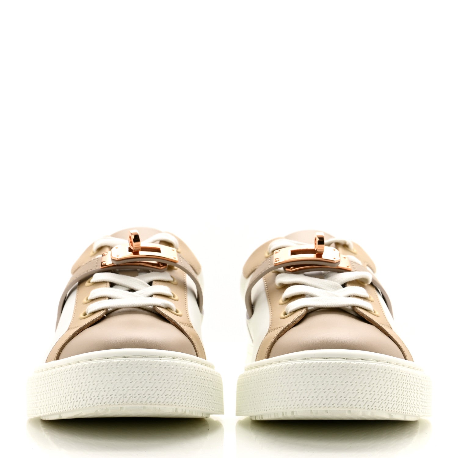 Hermes Calfskin Day Sneakers 37.5 Multicolor White 2 of 8