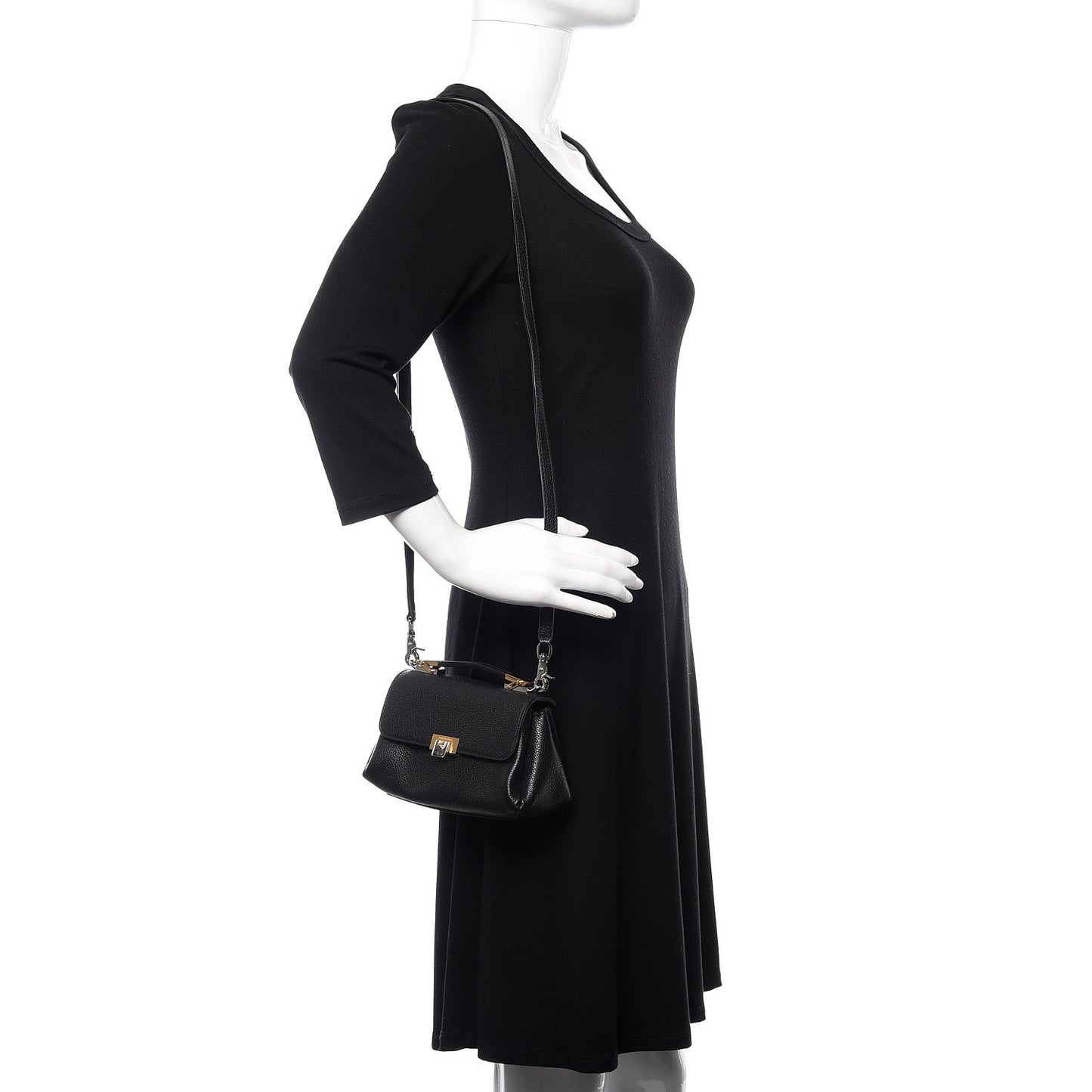 Grained Calfskin Le Dix Nano Soft Cartable Black