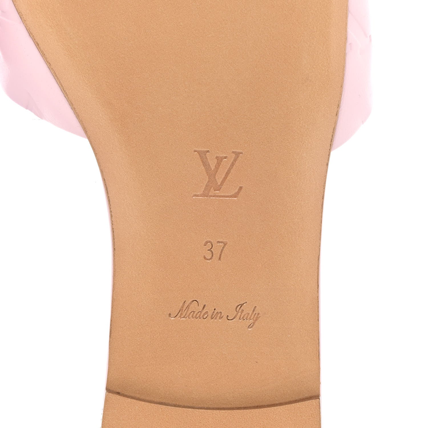 Louis Vuitton Lambskin Embossed Monogram Revival Flat Mules 37 Rose Clair 6 of 12