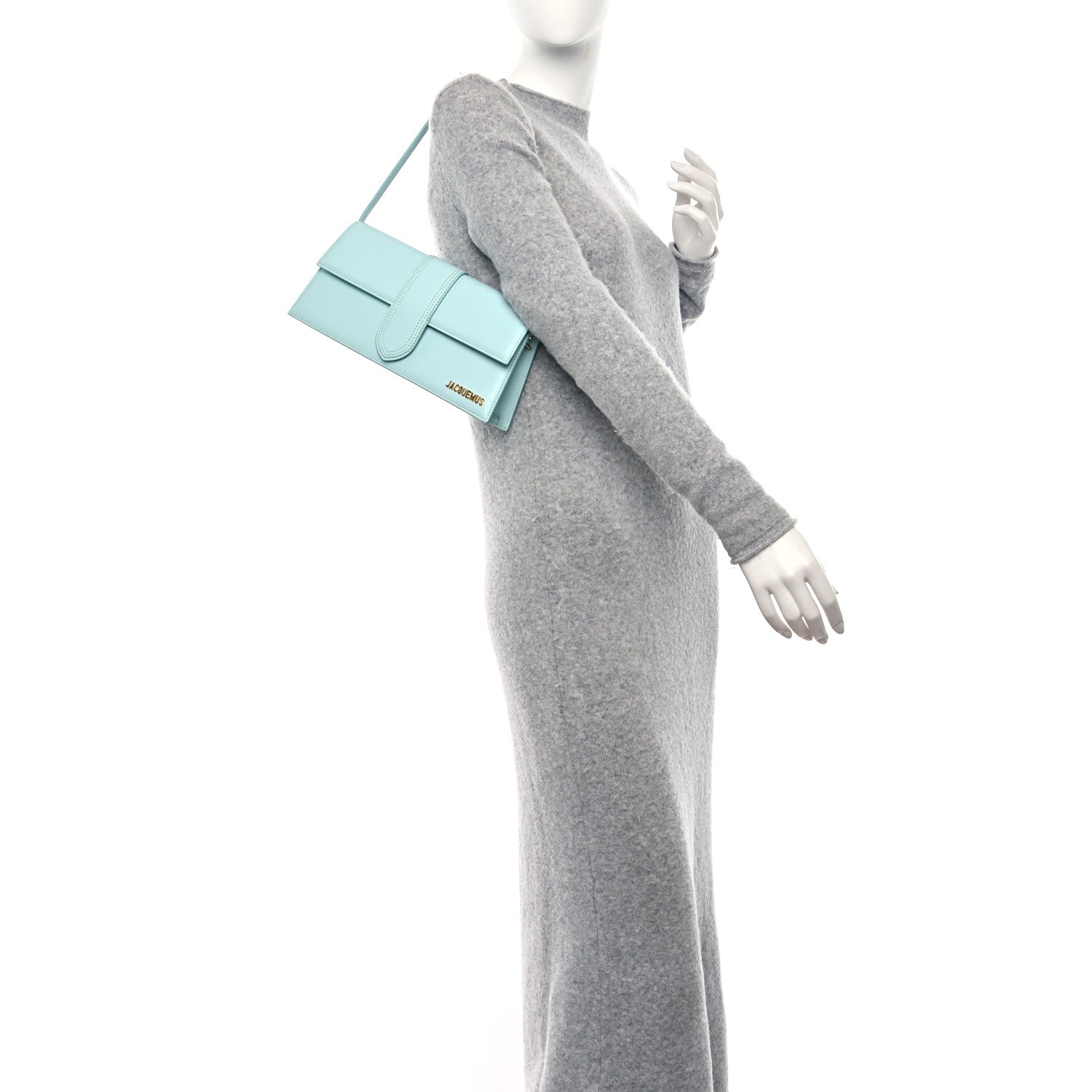 Jacquemus Smooth Calfskin Le Bambino Long Light Turquoise 2 of 8