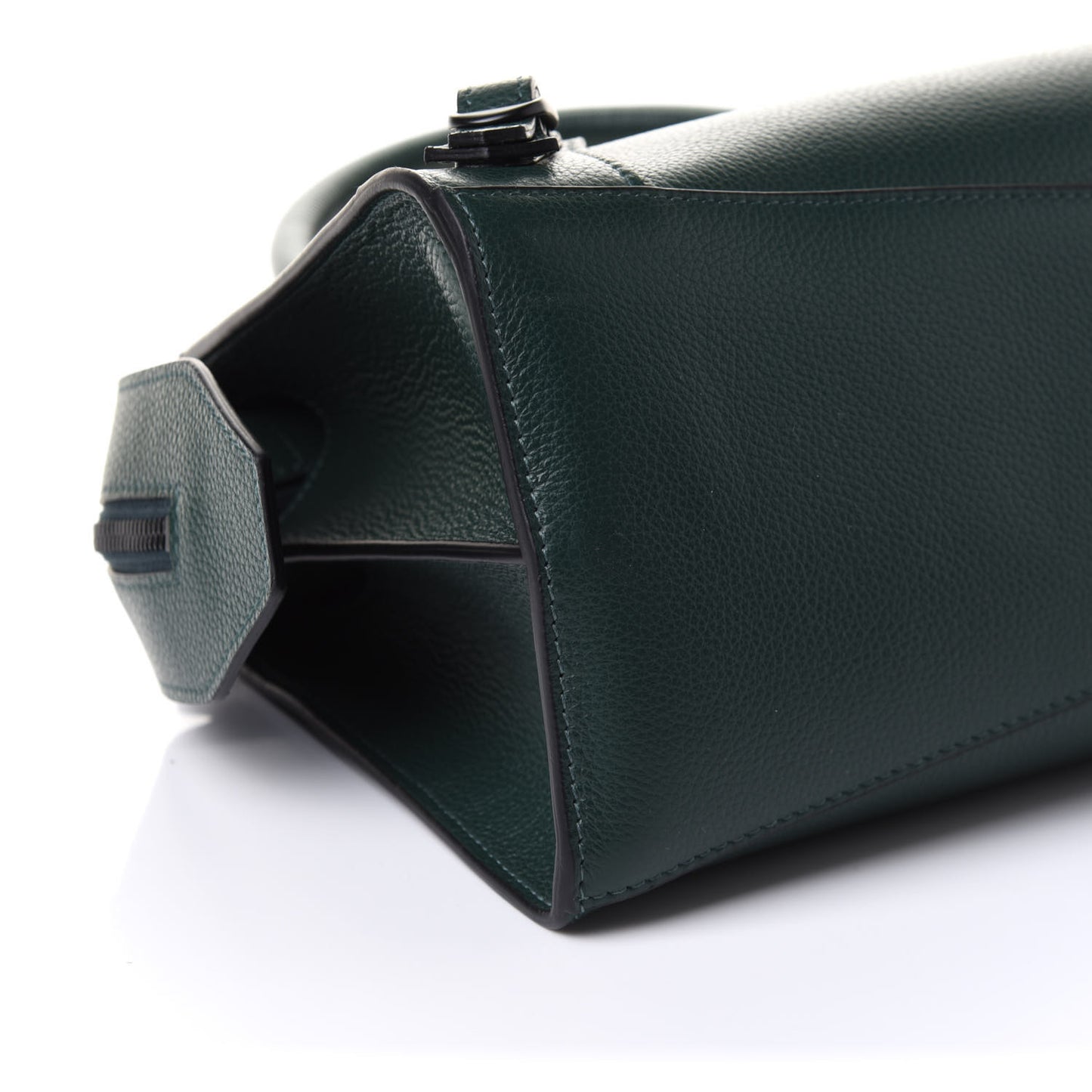 Grained Calfskin Neo Classic Matte Black Hardware S City Forest Green