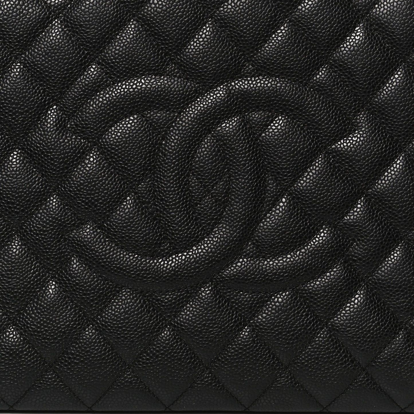 Caviar Quilted Grand Shopping Tote GST Black