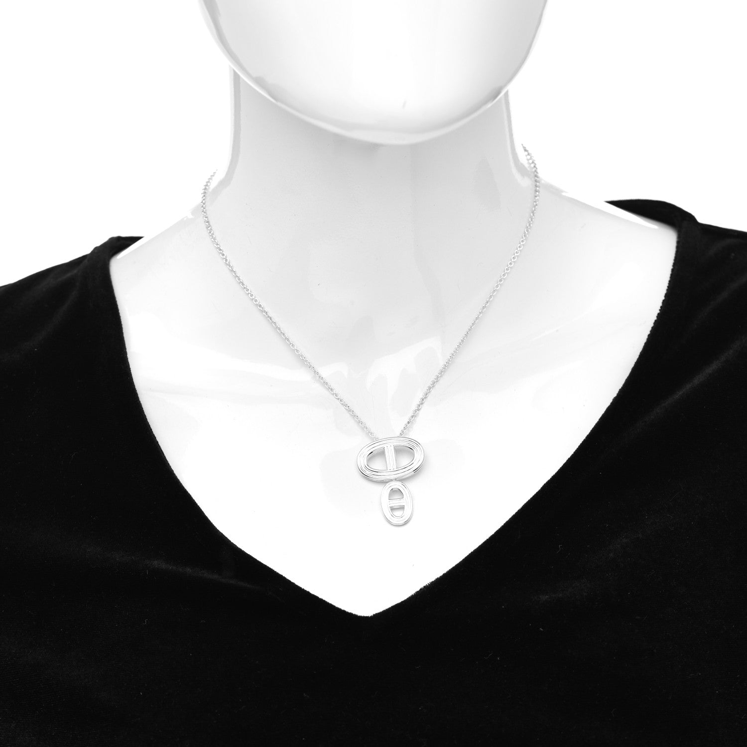 Hermes Sterling Silver Chaine D'Ancre 24 Necklace 2 of 5