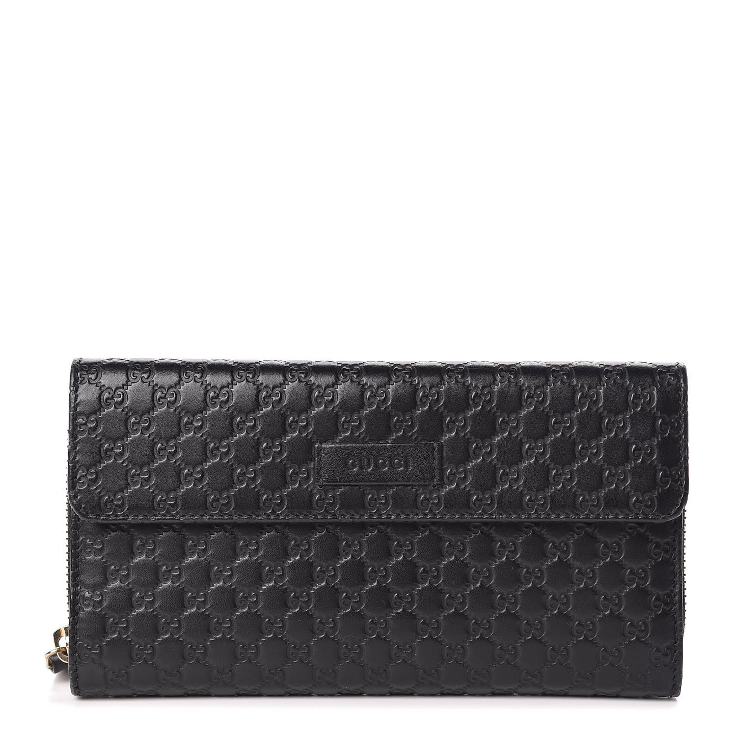 Soft Microguccissima Continental Zip Wallet Black