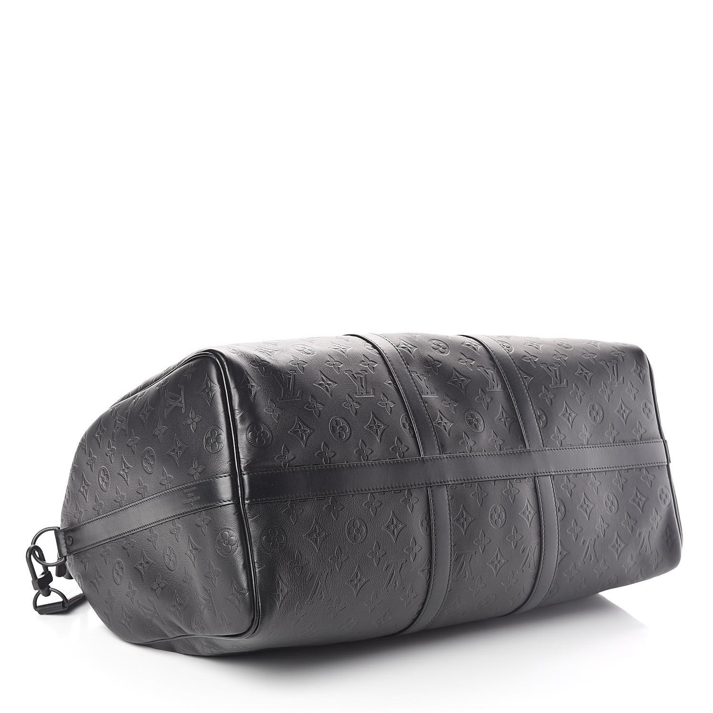 Calfskin Shadow Monogram Keepall Bandouliere 50 Black