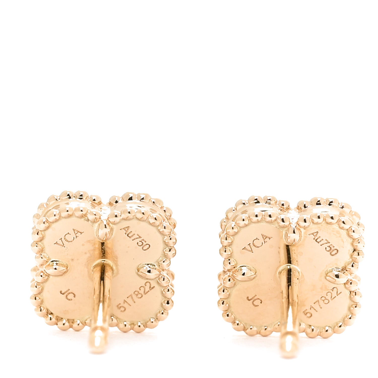 Van Cleef & Arpels 18K Yellow Gold Black Onyx Sweet Alhambra Earrings 4 of 6