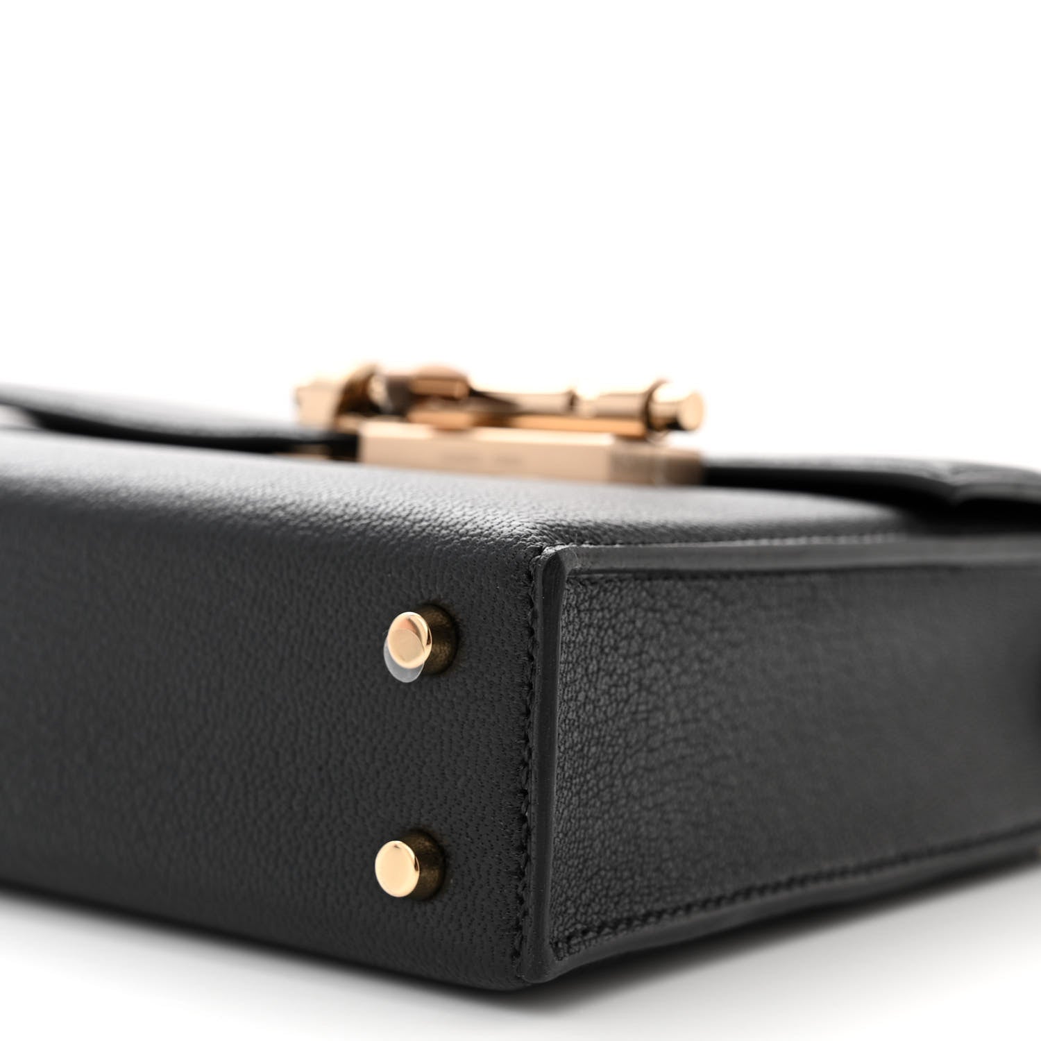 Hermes Chevre Mysore Mini Verrou Chaine Bag Black 10 of 11