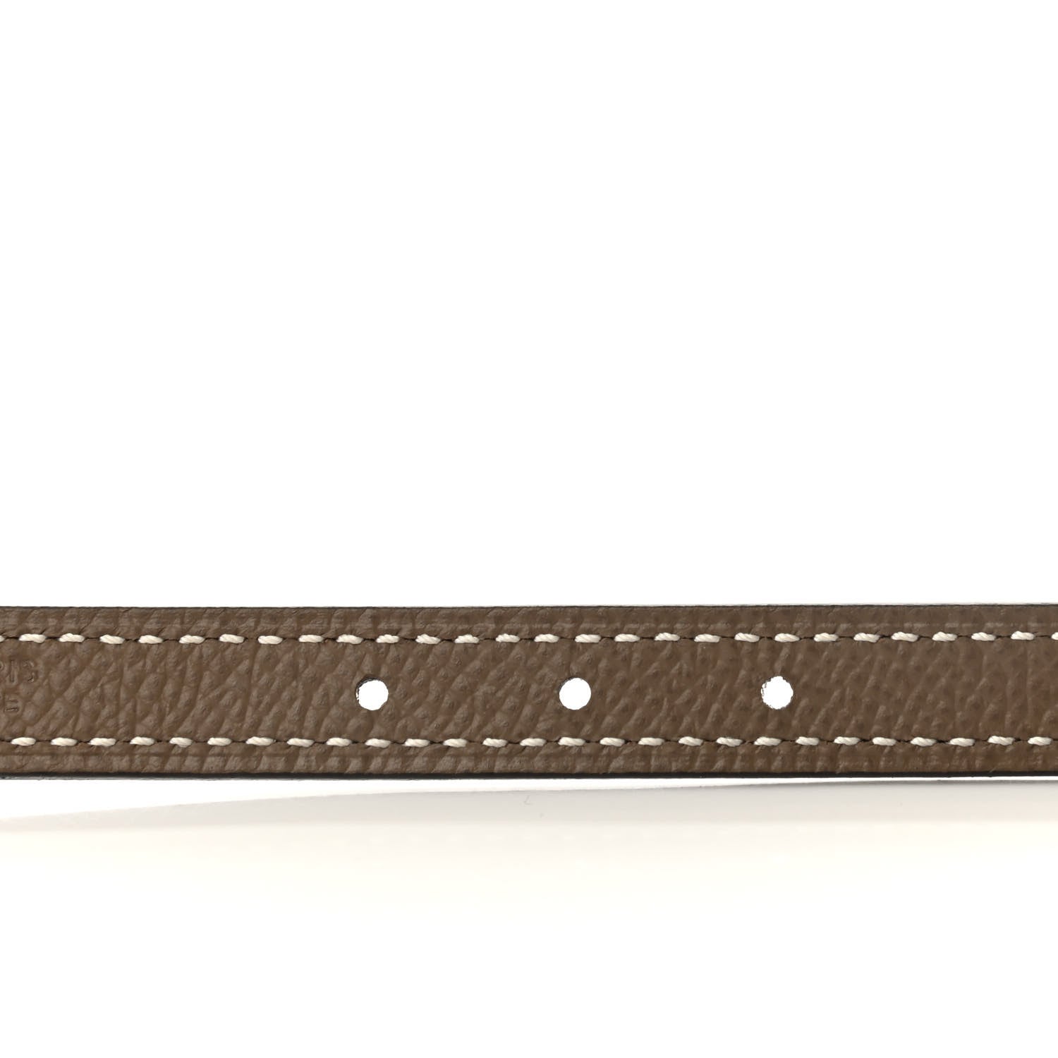 Hermes Epsom Swift Gourmette Equestre 13mm Belt 85 Etoupe Black 5 of 6