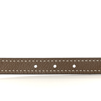 Hermes Epsom Swift Gourmette Equestre 13mm Belt 85 Etoupe Black 5 of 6