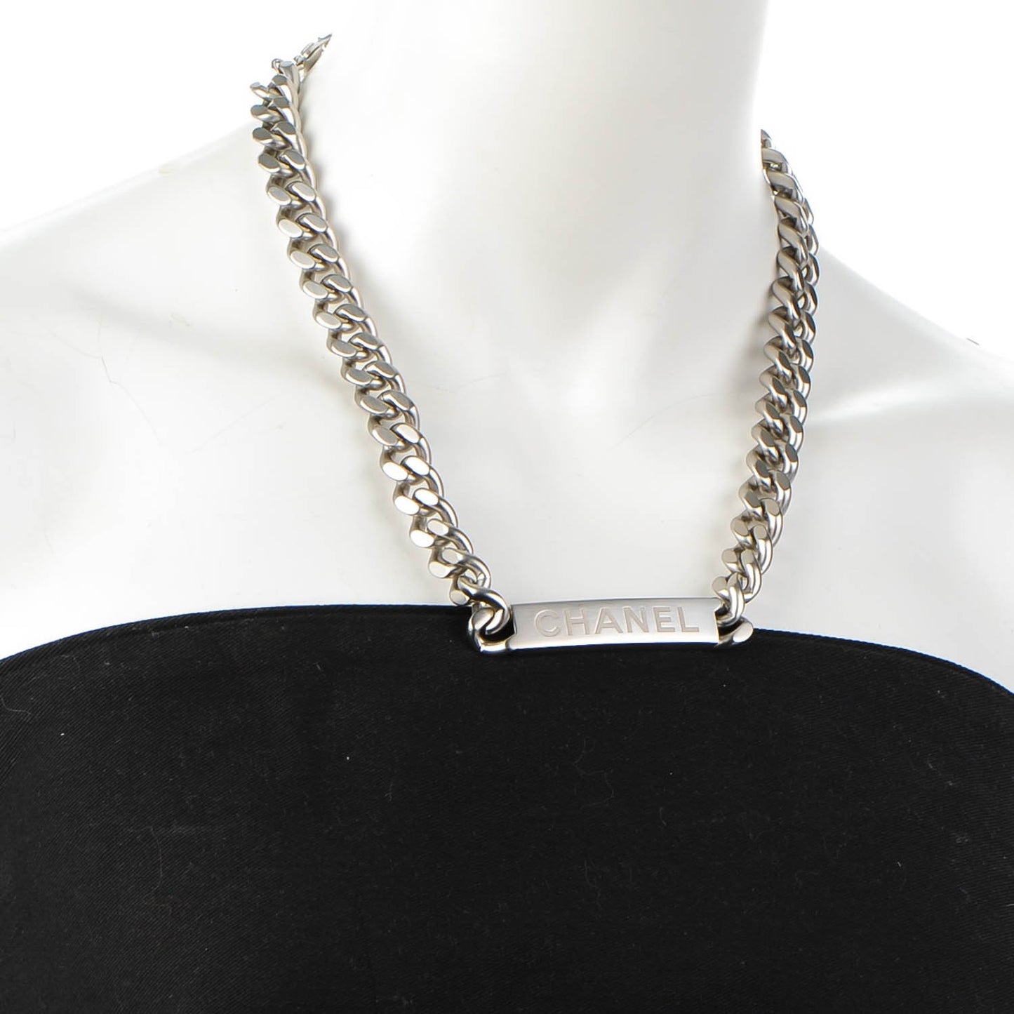 CC Chain Link Necklace Silver