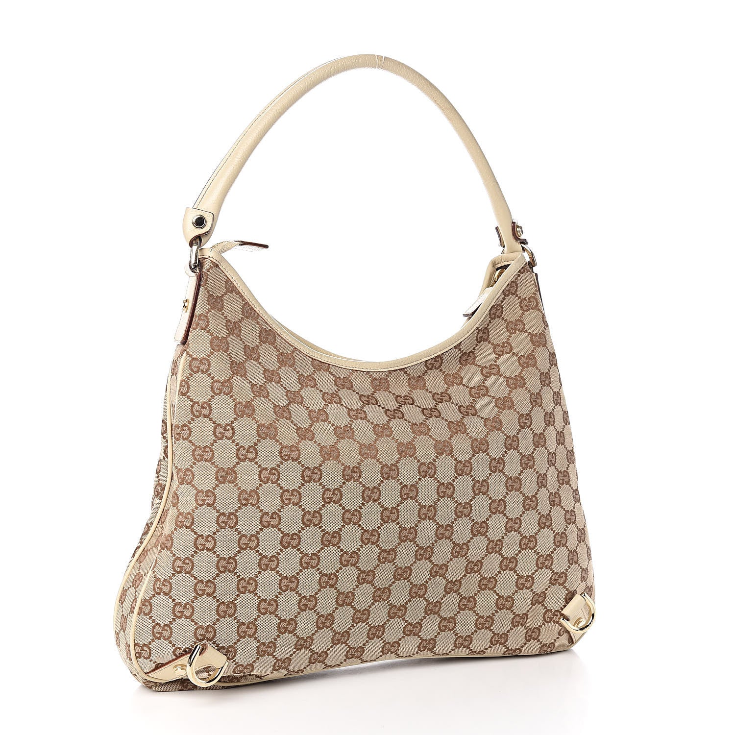 Gucci Monogram Large Abbey D Ring Hobo Off White 3 of 11